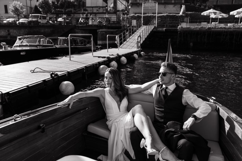 Enjoying some moments in a Riva on Lake Como, Italy. By Christin Eide Photography